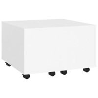 Produktbild för Soffbord vit 60x60x38 cm konstruerat trä