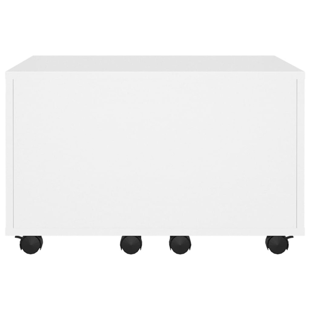 Produktbild för Soffbord vit 60x60x38 cm konstruerat trä