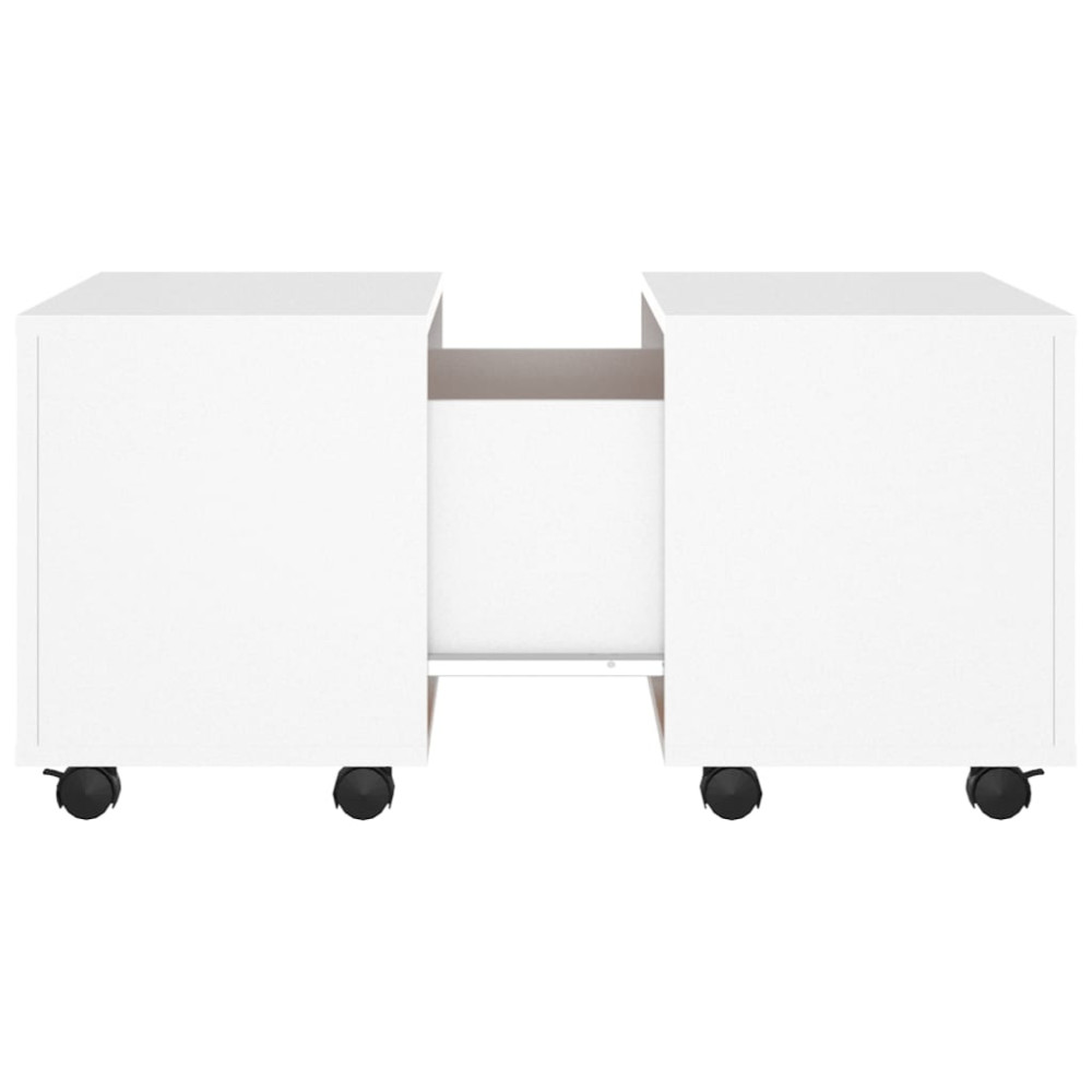 Produktbild för Soffbord vit 60x60x38 cm konstruerat trä