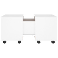 Produktbild för Soffbord vit 60x60x38 cm konstruerat trä
