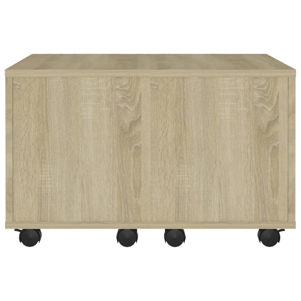 Produktbild för Soffbord sonoma-ek 60x60x38 cm konstruerat trä