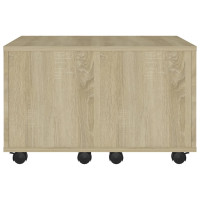 Produktbild för Soffbord sonoma-ek 60x60x38 cm konstruerat trä