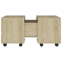 Produktbild för Soffbord sonoma-ek 60x60x38 cm konstruerat trä