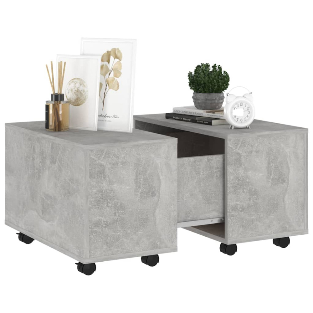 Produktbild för Soffbord betonggrå 60x60x38 cm konstruerat trä
