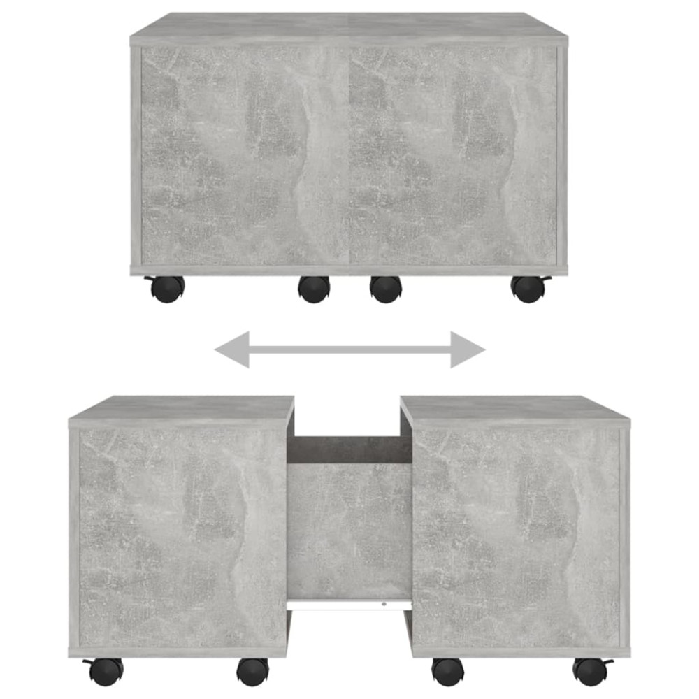 Produktbild för Soffbord betonggrå 60x60x38 cm konstruerat trä