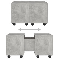 Produktbild för Soffbord betonggrå 60x60x38 cm konstruerat trä