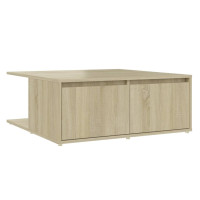 Produktbild för Soffbord sonoma-ek 80x80x31 cm konstruerat trä