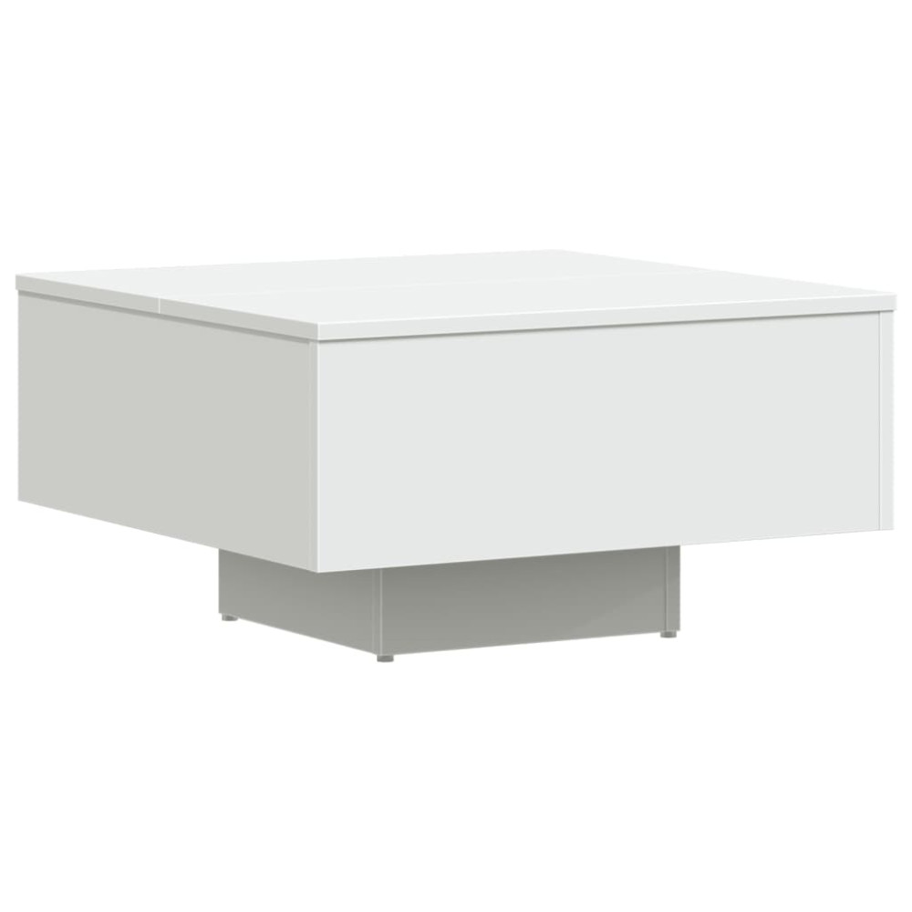 Produktbild för Soffbord vit 60x60x31,5 cm konstruerat trä