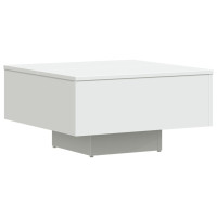 Produktbild för Soffbord vit 60x60x31,5 cm konstruerat trä