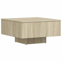 Produktbild för Soffbord sonoma-ek 60x60x31,5 cm konstruerat trä