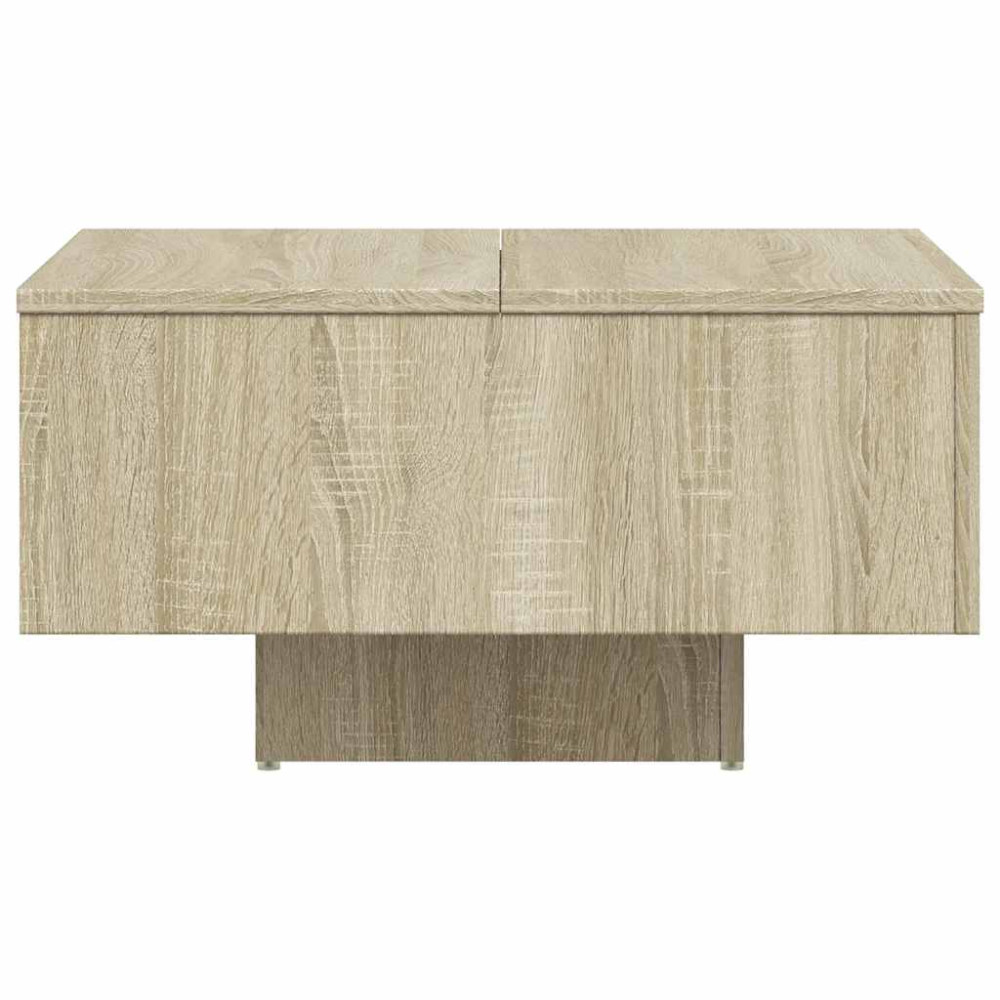 Produktbild för Soffbord sonoma-ek 60x60x31,5 cm konstruerat trä