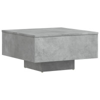 Produktbild för Soffbord betonggrå 60x60x31,5 cm konstruerat trä
