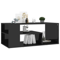 Miniatyr av produktbild för Soffbord svart högglans 100x50x40 cm spånskiva