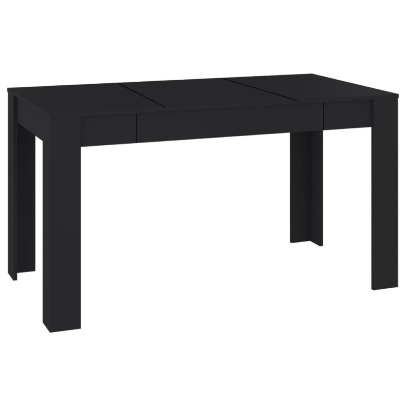 Produktbild för Matbord svart 140x74,5x76 cm konstruerat trä