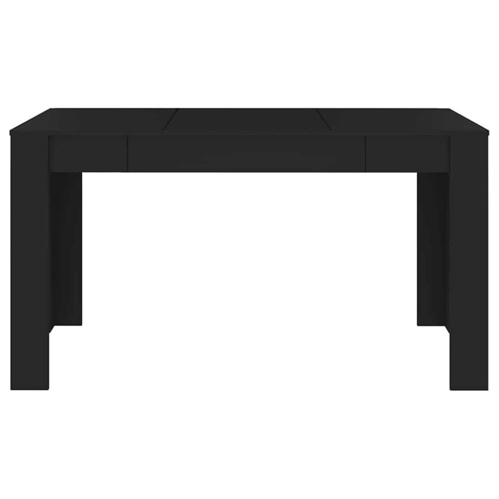 Produktbild för Matbord svart 140x74,5x76 cm konstruerat trä