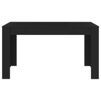 Produktbild för Matbord svart 140x74,5x76 cm konstruerat trä