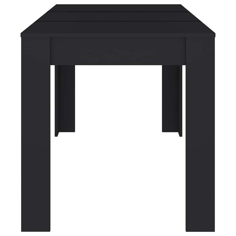 Produktbild för Matbord svart 140x74,5x76 cm konstruerat trä