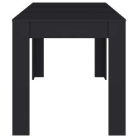 Produktbild för Matbord svart 140x74,5x76 cm konstruerat trä