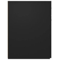 Produktbild för Apoteksskåp svart 20x45,5x60 cm konstruerat trä