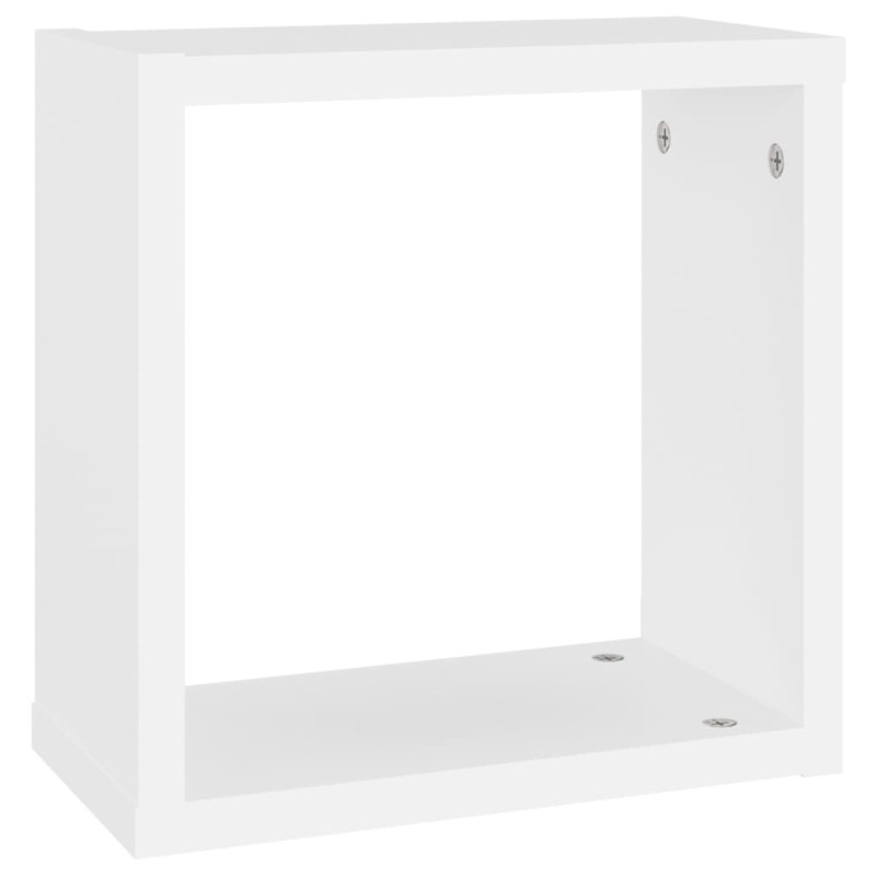 Produktbild för Vägghylla kubformad 6 st vit 30x15x30
