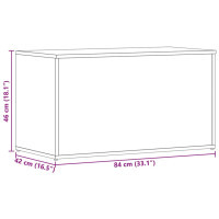 Produktbild för Förvaringskista sonoma-ek 84x42x46 cm konstruerat trä