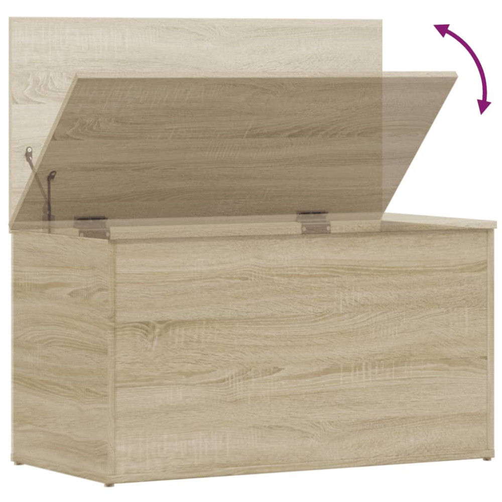 Produktbild för Förvaringskista sonoma-ek 84x42x46 cm konstruerat trä
