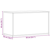 Produktbild för Förvaringskista betonggrå 84x42x46 cm konstruerat trä