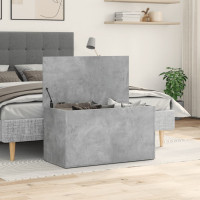 Produktbild för Förvaringskista betonggrå 84x42x46 cm konstruerat trä