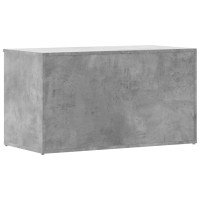 Produktbild för Förvaringskista betonggrå 84x42x46 cm konstruerat trä