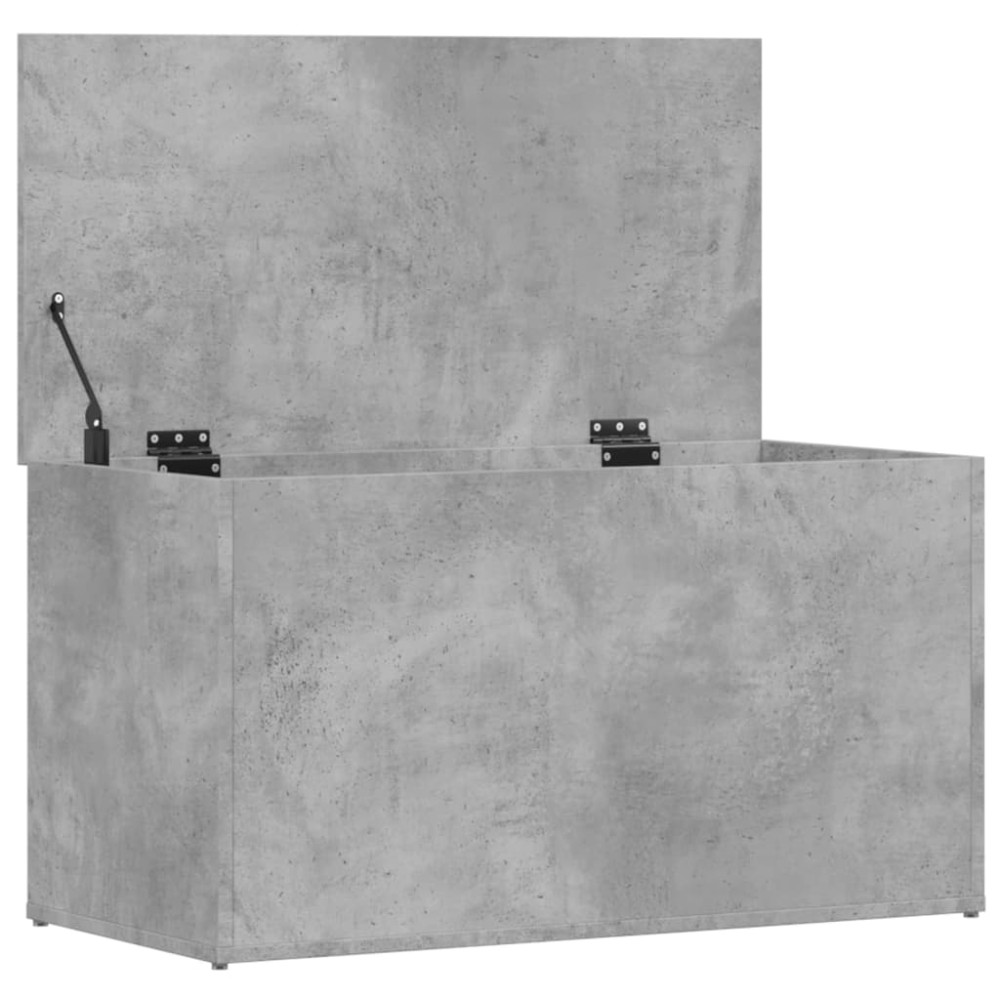 Produktbild för Förvaringskista betonggrå 84x42x46 cm konstruerat trä