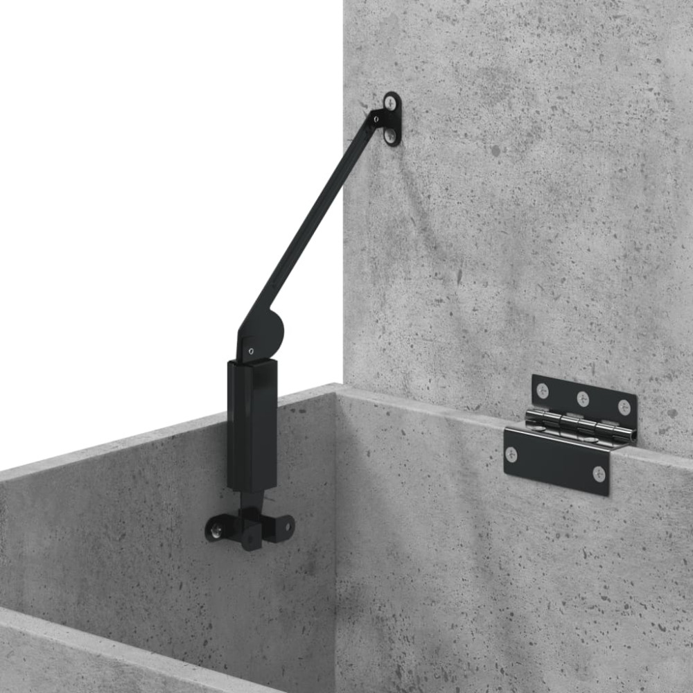 Produktbild för Förvaringskista betonggrå 84x42x46 cm konstruerat trä