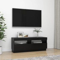 Miniatyr av produktbild för TV-bänk med LED-belysning svart 100x35x40 cm