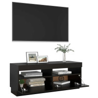Miniatyr av produktbild för TV-bänk med LED-belysning svart 100x35x40 cm