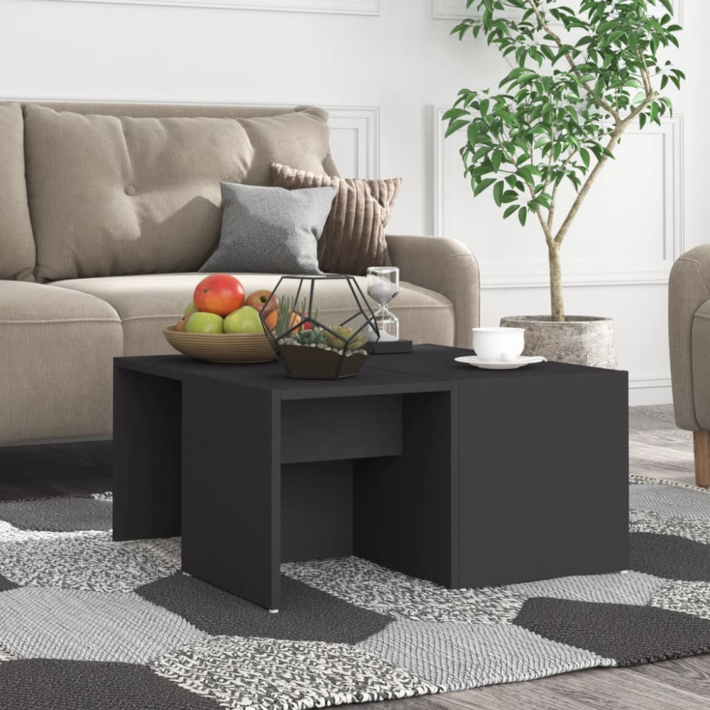 Produktbild för Soffbord 4 st grå 33x33x33 cm konstruerat trä