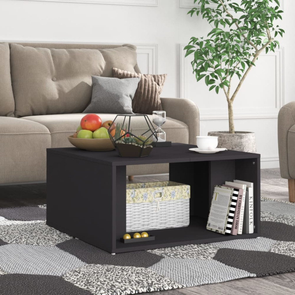 Produktbild för Soffbord 4 st grå 33x33x33 cm konstruerat trä