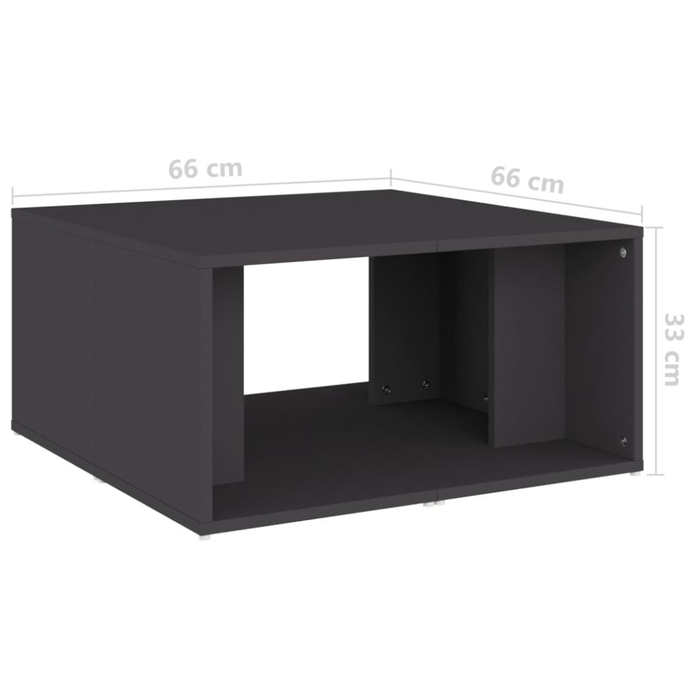 Produktbild för Soffbord 4 st grå 33x33x33 cm konstruerat trä