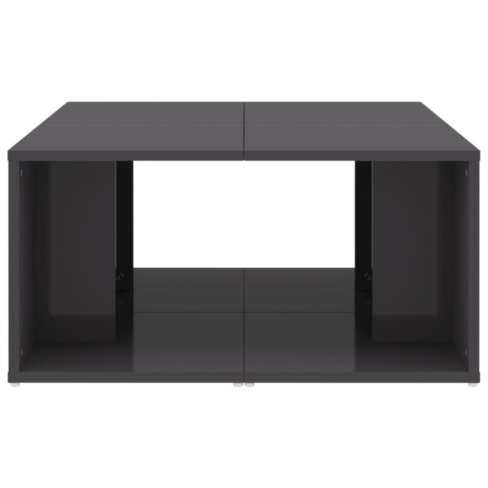 Produktbild för Soffbord 4 st grå högglans 33x33x33 cm konstruerat trä