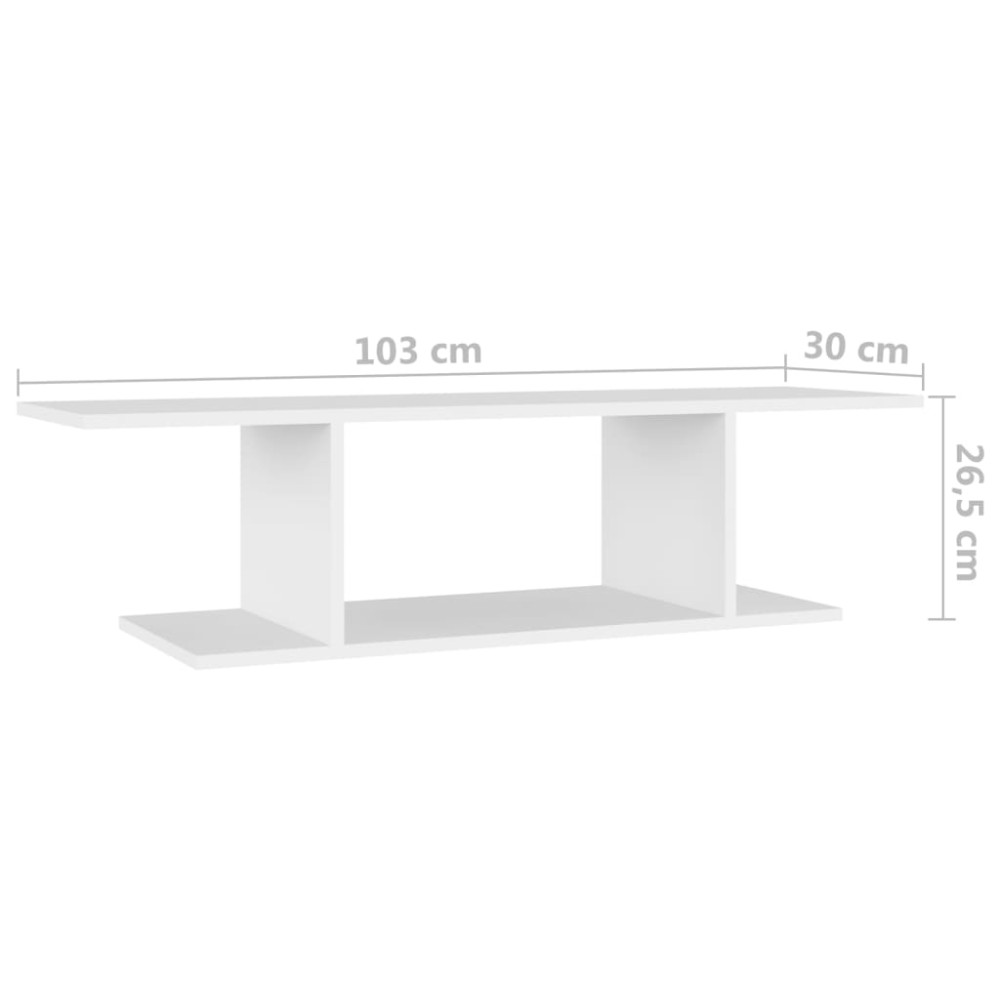 Produktbild för Väggmonterat tv-skåp vit 103x30x26,5 cm