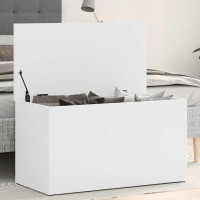 Produktbild för Förvaringskista vit 84x42x46 cm konstruerat trä