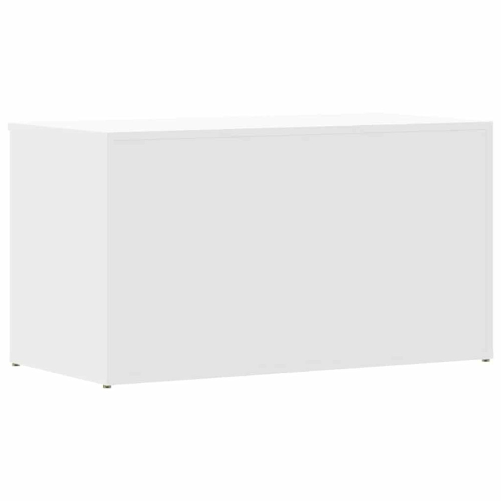Produktbild för Förvaringskista vit 84x42x46 cm konstruerat trä