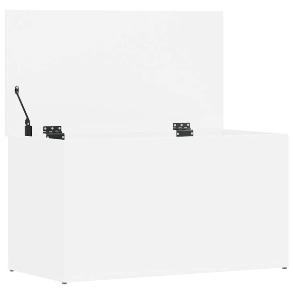 Produktbild för Förvaringskista vit 84x42x46 cm konstruerat trä
