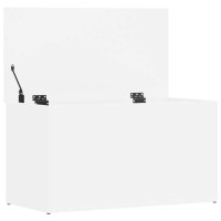 Produktbild för Förvaringskista vit 84x42x46 cm konstruerat trä