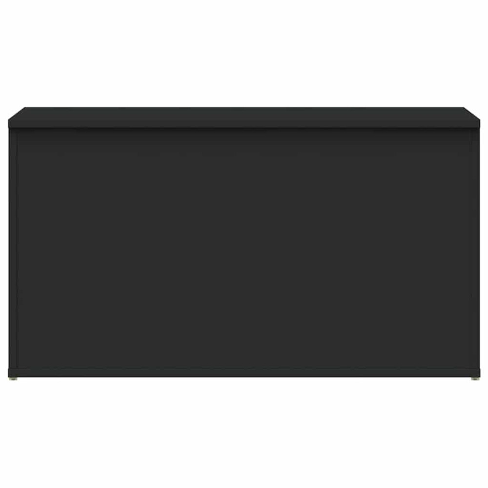 Produktbild för Förvaringskista svart 84x42x46 cm konstruerat trä