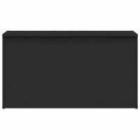 Produktbild för Förvaringskista svart 84x42x46 cm konstruerat trä