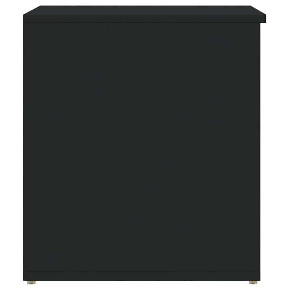 Produktbild för Förvaringskista svart 84x42x46 cm konstruerat trä