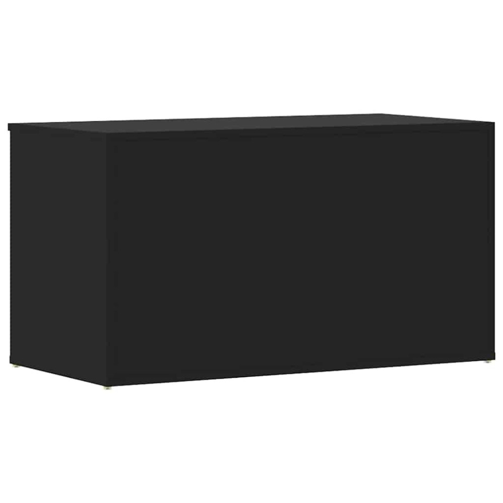 Produktbild för Förvaringskista svart 84x42x46 cm konstruerat trä