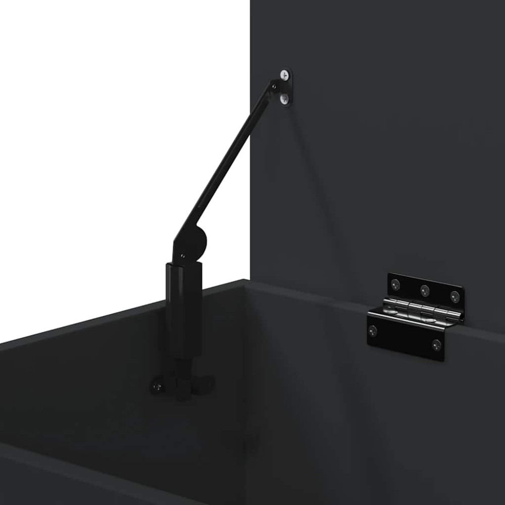 Produktbild för Förvaringskista svart 84x42x46 cm konstruerat trä