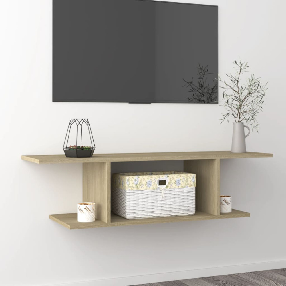 Produktbild för Väggmonterat tv-skåp sonoma-ek 103x30x26,5 cm
