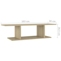 Produktbild för Väggmonterat tv-skåp sonoma-ek 103x30x26,5 cm