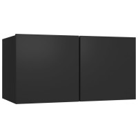 Produktbild för Hängande TV-skåp svart 60x30x30 cm